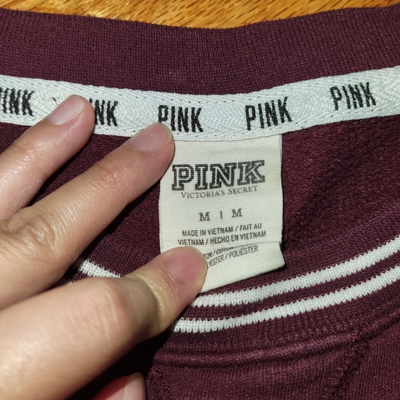 PINK Victoria Secret Maroon Sweater Medium - Picture 2 of 2